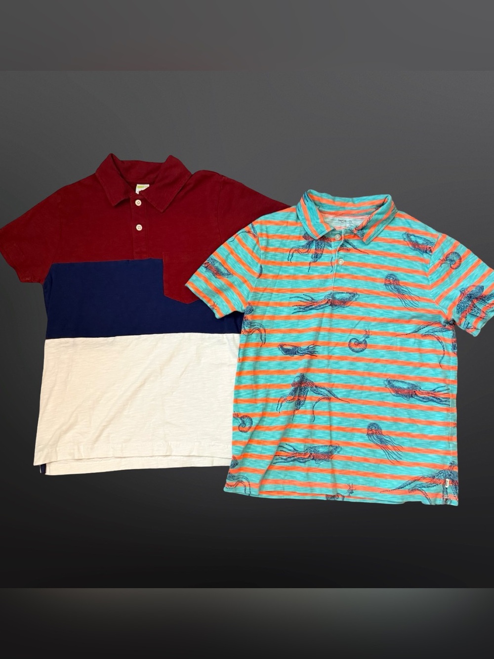 2 Boys Short Sleeve Polos Size 10/12 (L) | Gap & Crazy 8 Summer Styles